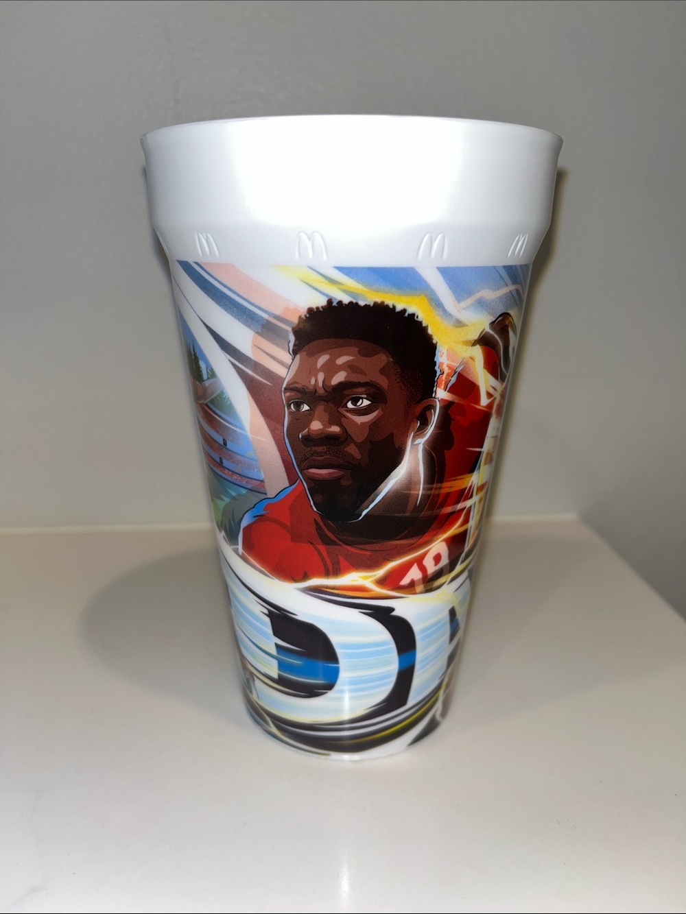 FIFA WORLD Cup ALPHONSO DAVIES COLLECTIBLE plastic McDonald’s Sports Player Cup